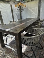Esstisch ausziehbar dunkles Holz guter Zustand