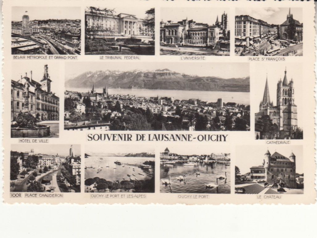 Ansichtskarten: Lausanne Ouchy ca. 1940 – Gebraucht aus Bürglen TG von StampGraf