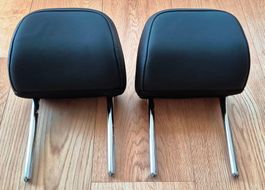Neue Kopfstützen für Rücksitze  /  Leder schwarz  /  zu Audi