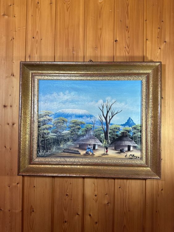 Afrika Elefant Ölgemälde-Set – 5-teilig, Handbemalt Auf Leinwand, Fertig Zum Aufhängen, Deko Für Wohnzimmer & Büro