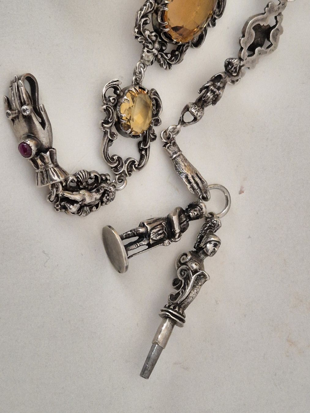 Anhänger: Antik Chatelaine / sur Poche Charivari Silber Putti Siegel – Gebraucht aus Russikon von eunicetungol 9