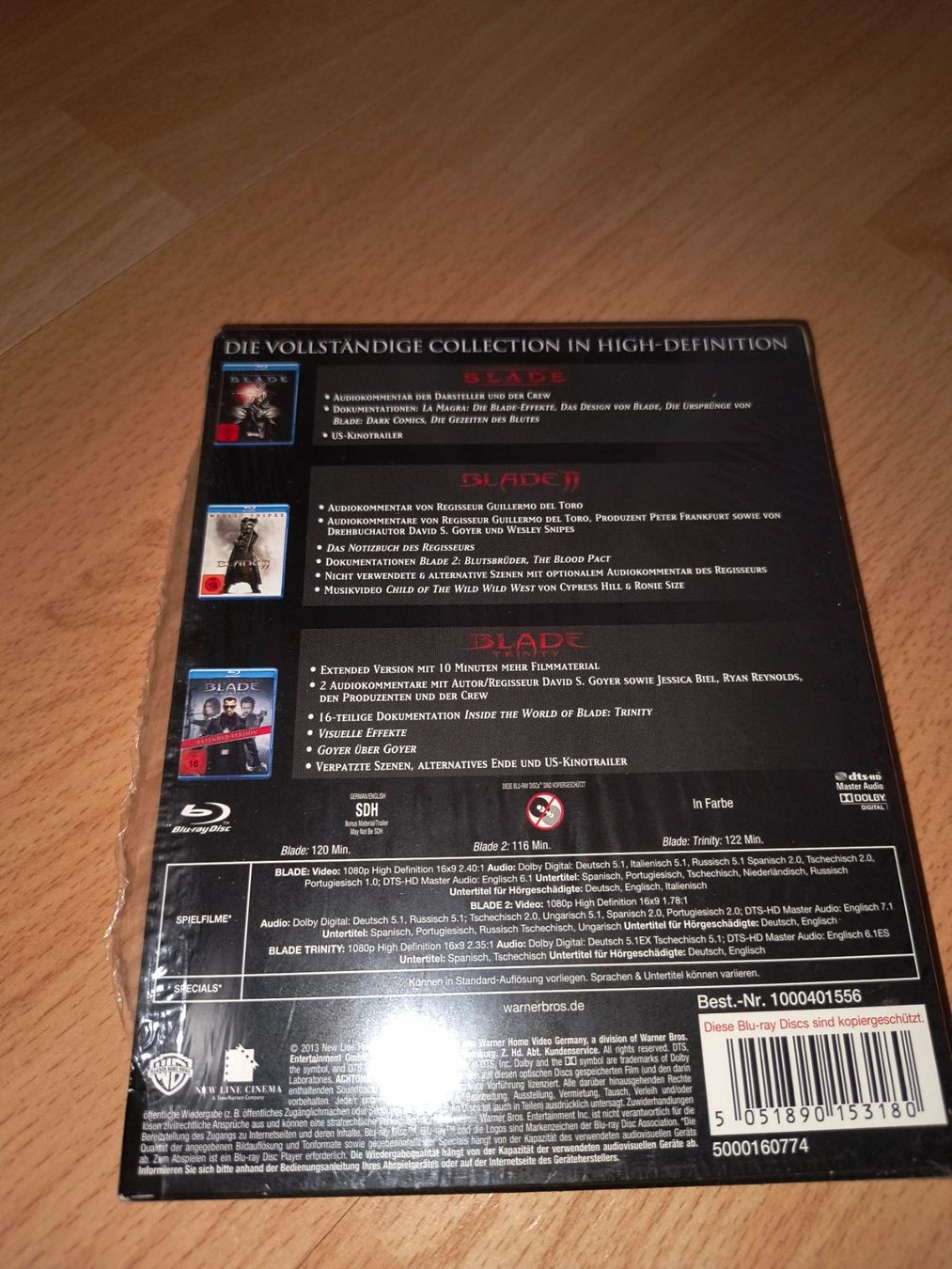 Tutti i DVDs: Blade Trilogy Blu-ray Collection – Usato da Rorschach venduto da gui_78vj 1