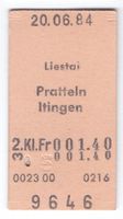 Billette Liestal - Pratteln - Itingen