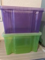 Kunststoff-Boxen, violett und grün, 34,5 x 27,5 x 22 cm