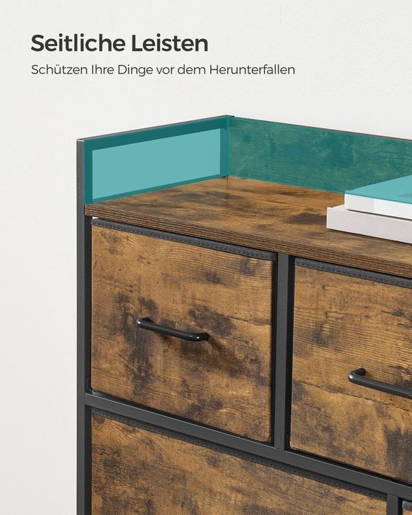 Cassettiere: Industrie-Design Kommode mit 7 Stoffschubladen VARDEN – Nuovo e nell'imballaggio originale da Lachen SZ venduto da MAMORU-MOEBEL 2