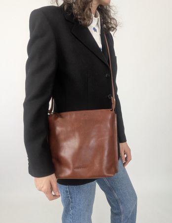 House of Sajaco Ledertasche, braun, zeitlos