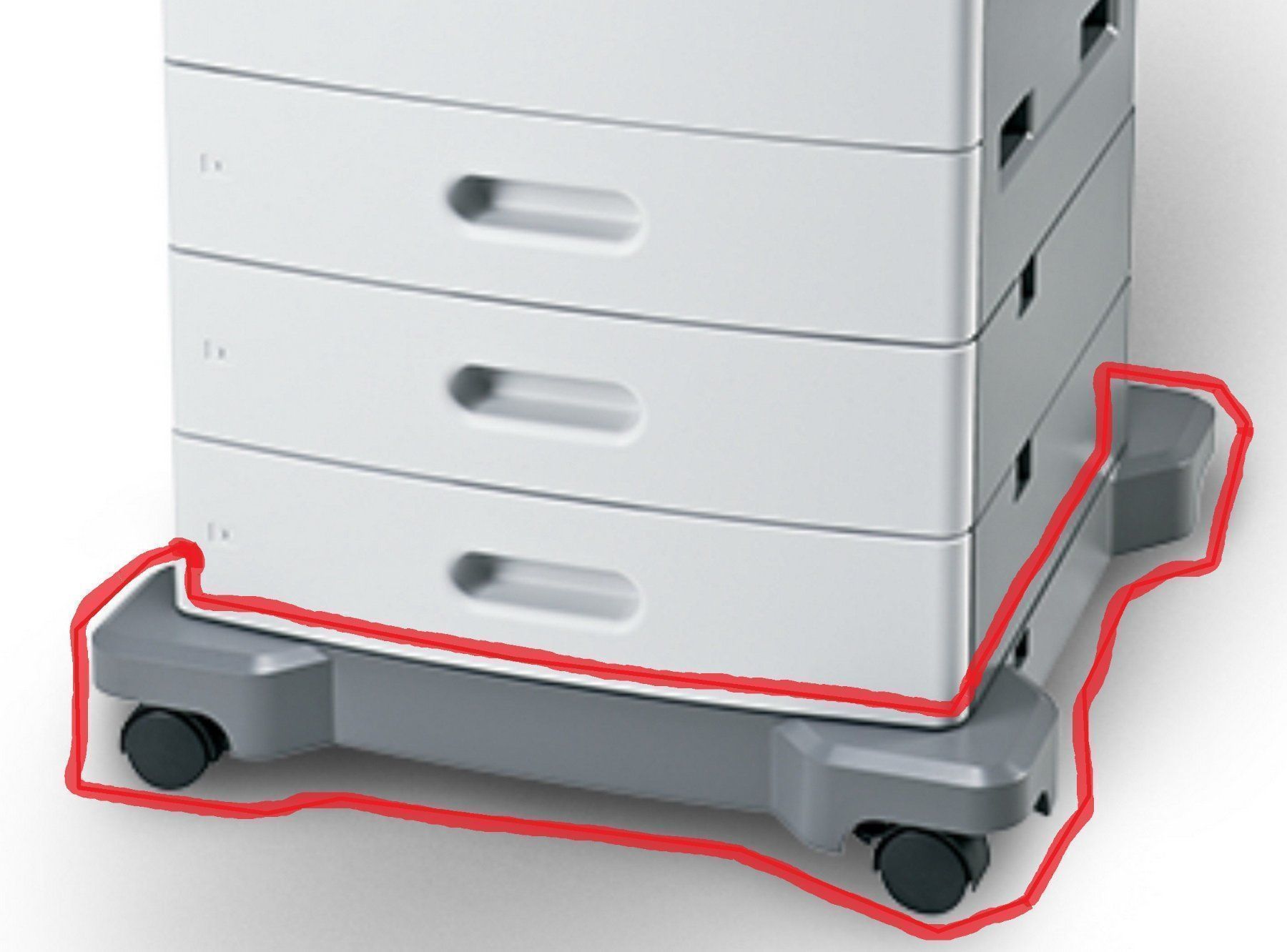 Lexmark Stampanti: Lexmark Drucker Standbasis mit Rollen Rollsockel Caster Base – Usato da Safenwil venduto da gudda