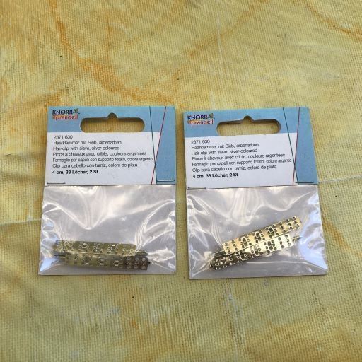 Haarschmuck: LOT HAARKLAMMER MIT SIEB SILBERFARBEN – Neu und originalverpackt aus Ostermundigen von crazy-horse-1840
