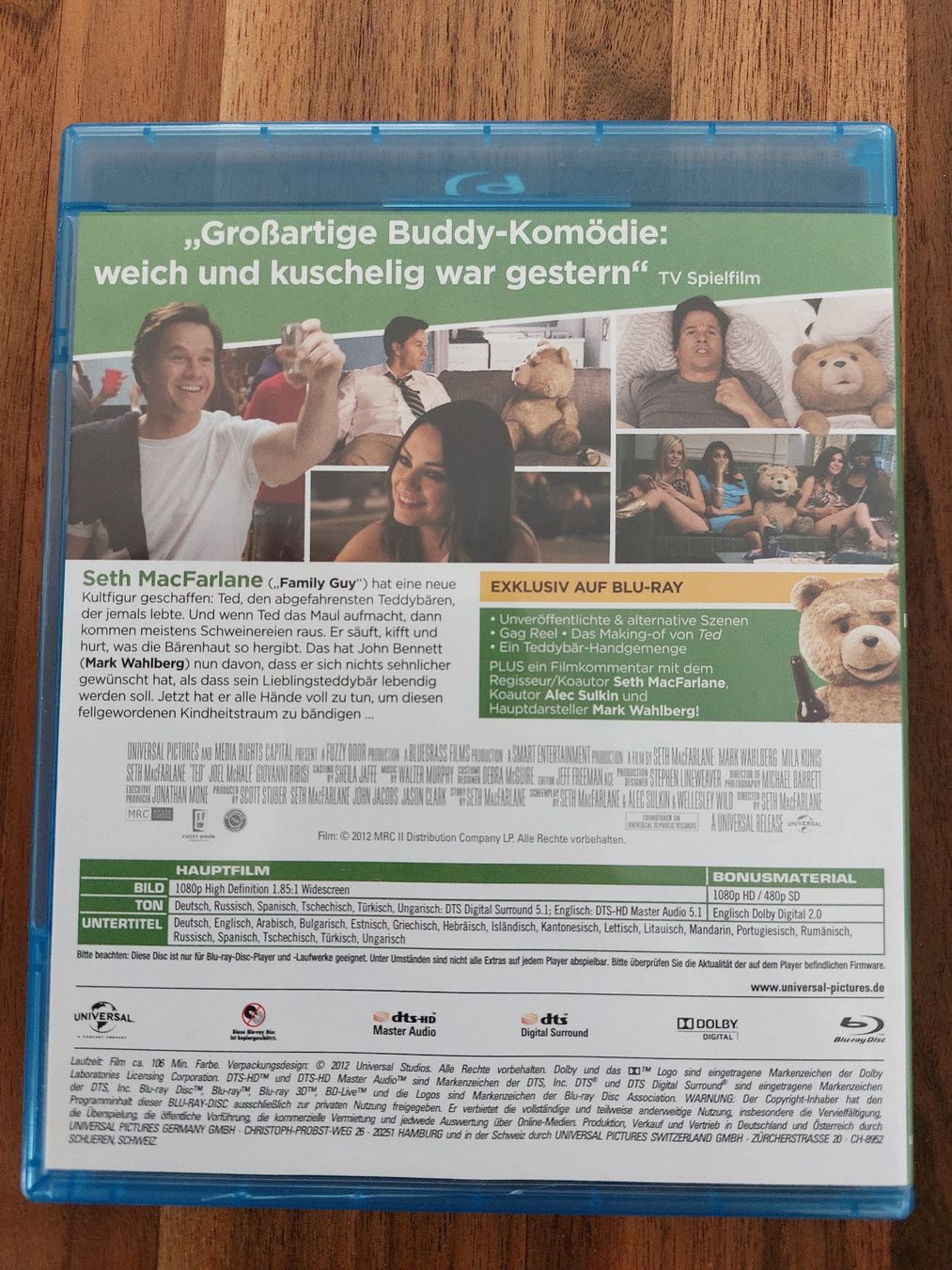 Tutti i DVDs: Blu Ray - Ted mit Mark Wahlberg & Mila Kunis – Usato da Rheinfelden venduto da FilmAuktion 1