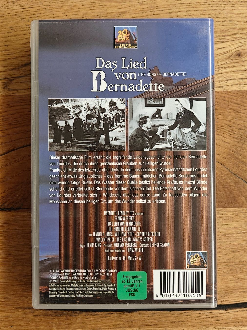Tutti i VHS: Das Lied von Bernadette - Videokassette VHS – Usato da Birr venduto da DisDas 1