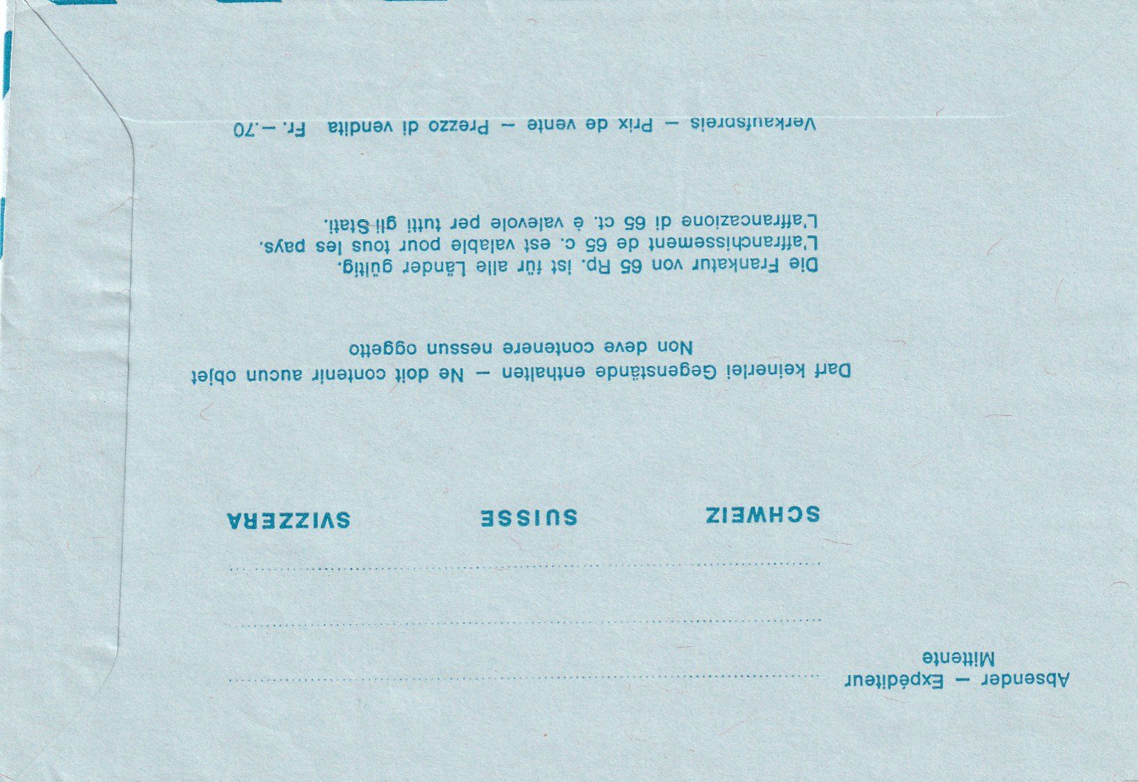 Alle Briefmarken: Schweiz Aerogramm Luftpost – Neu (gemäss Beschreibung) aus Birsfelden von chr_yq2g 1