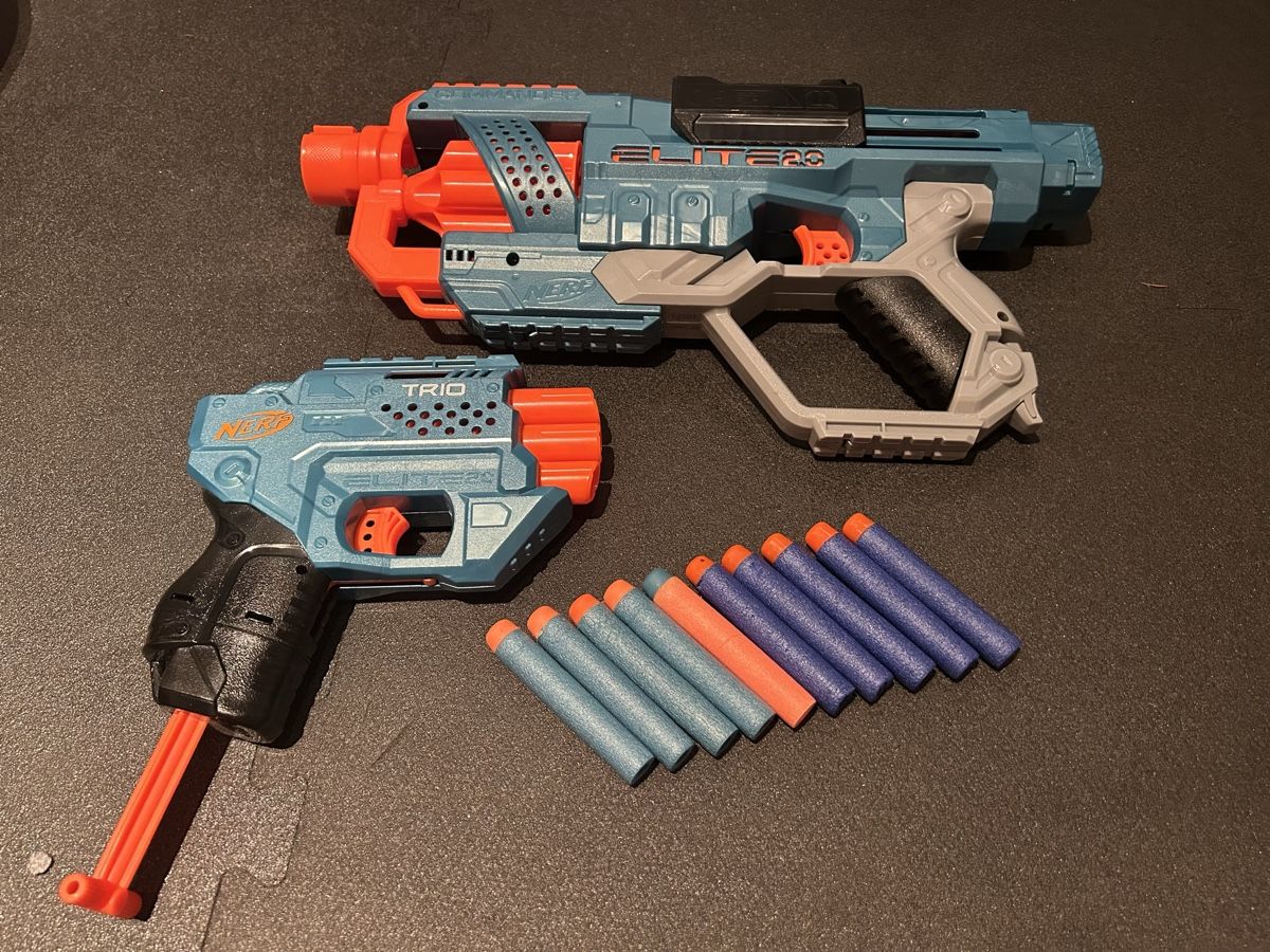 Nerf Giocattoli: NERF Elite 2.0 Commander RD-6 + Trio TD-3 Blaster mit Darts – Nuovo (secondo la descrizione) da Neuheim venduto da 11butzero 1