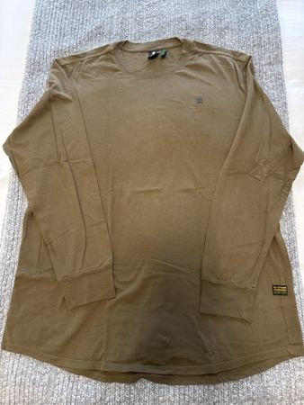 T-shirt G-Star RAW XXL kaki homme, parfait pour l'automne!