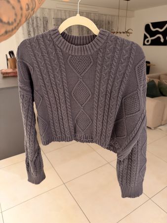 FB Sister Knitwear Strickpullover Grau (Gr. XS)