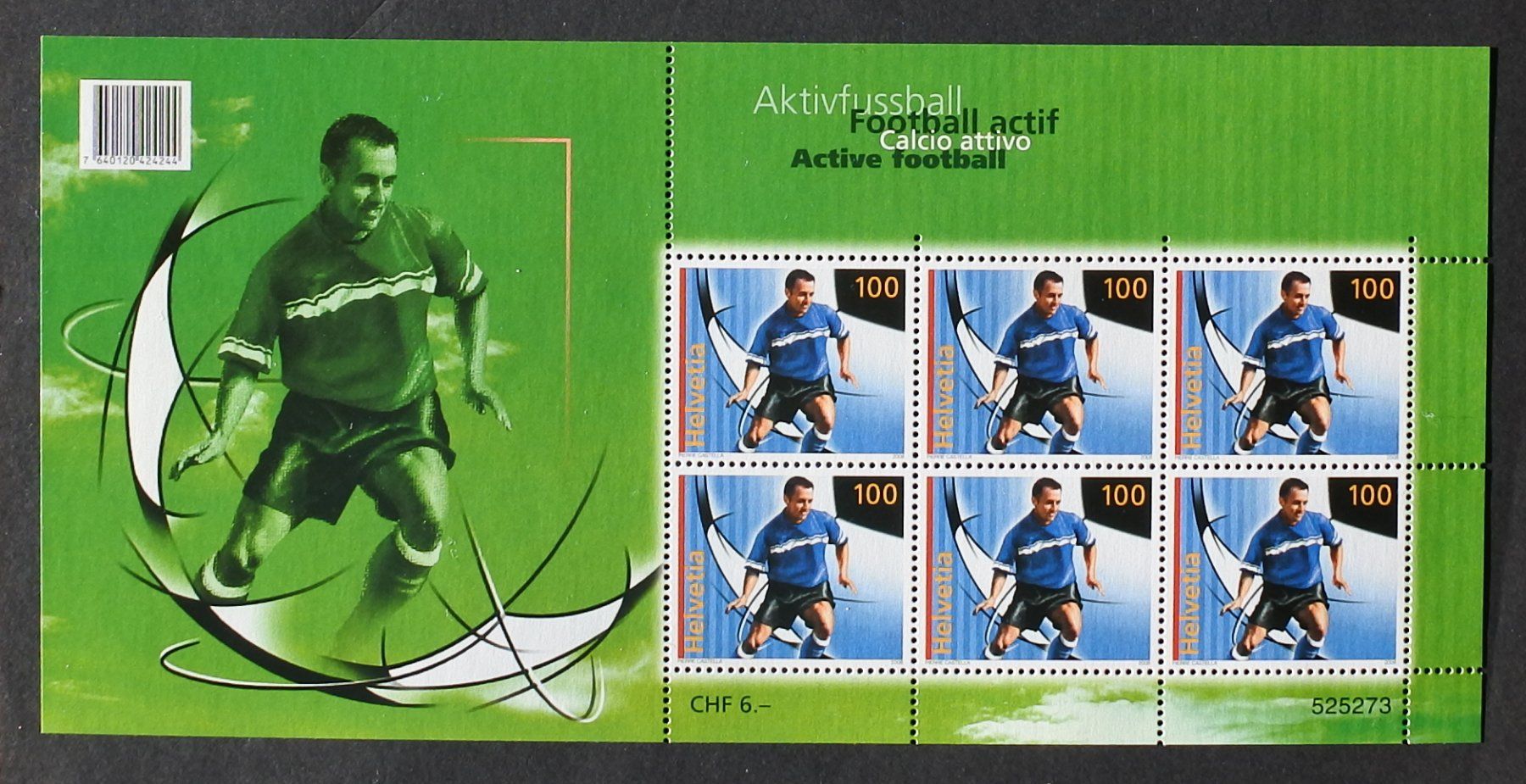 Tutti i francobolli: 2008 Kleinbogen Aktive Fussball ** – Nuovo (secondo la descrizione) da Lugano venduto da fc2017