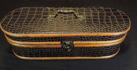 Vintage-Box mit Kroko-Muster, Spanbox