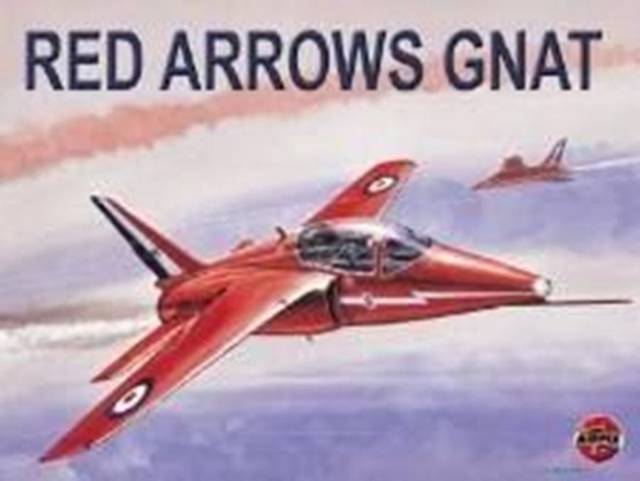 Insegne: Blechschild - RED ARROWS GNAT - 30 X 40 CM – Nuovo e nell'imballaggio originale da Rupperswil venduto da big-one-sale