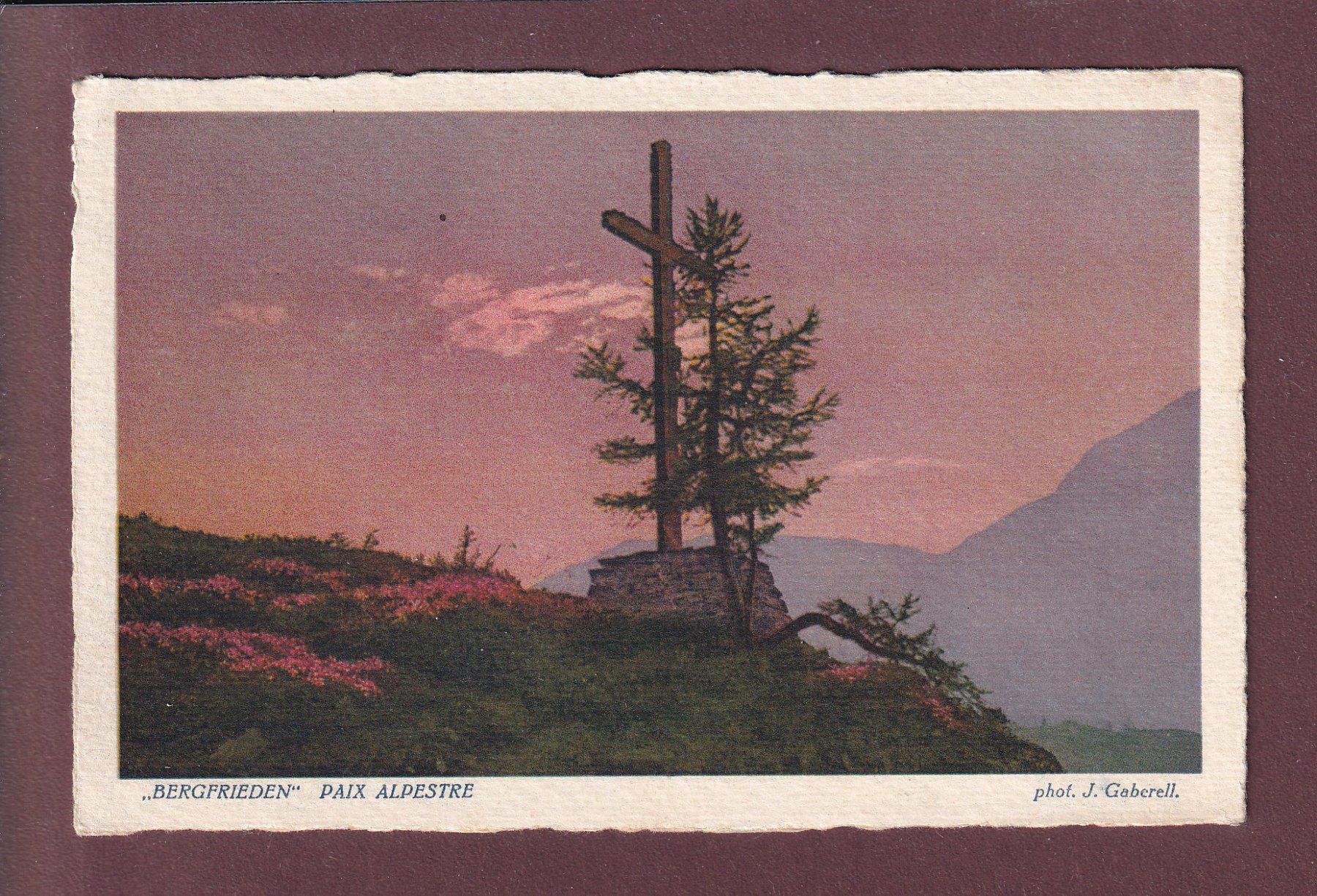 Cartoline postali: BERGFRIEDEN / PAIX ALPESTRE – Usato da Pully venduto da nicecards