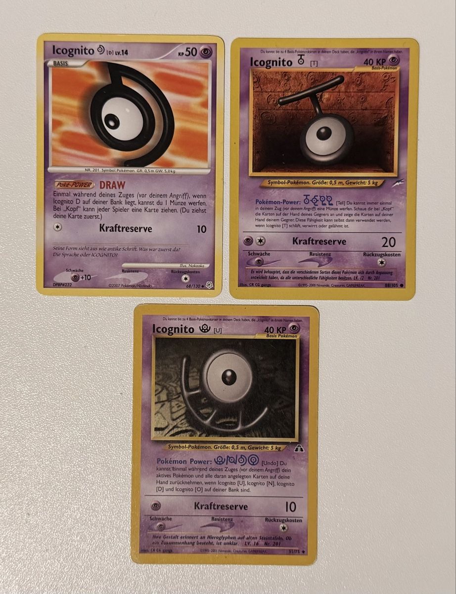 Pokémon Sammelbilder & Trading cards: alte Pokemon Karten Icognito – Gebraucht aus Au SG von Bego1 5