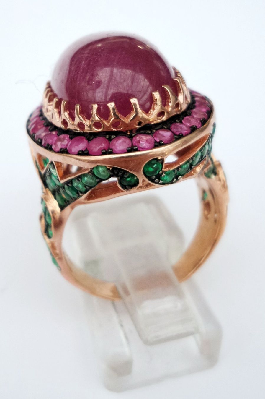Anelli: Ring Rubin Smaragd Rosé Grösse 60 Neu – Nuovo (secondo la descrizione) da Zürich venduto da ben_mn5h 2
