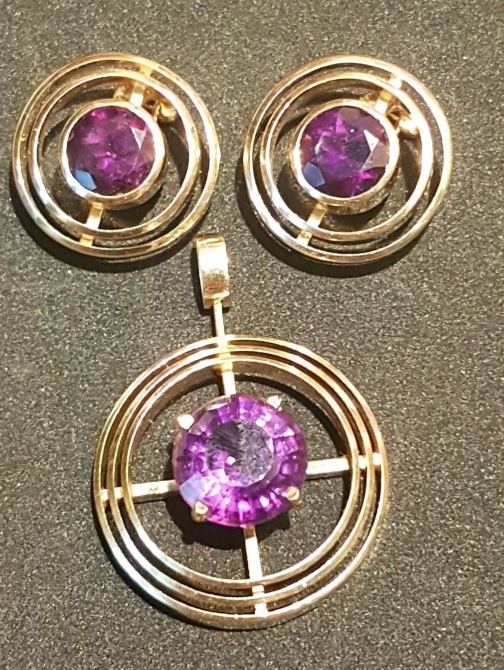Boucles d'oreille: Tolles Schmuckset mit Amethysten – Neuf (Voir description) à Unterägeri par Altgoldschmuck 9