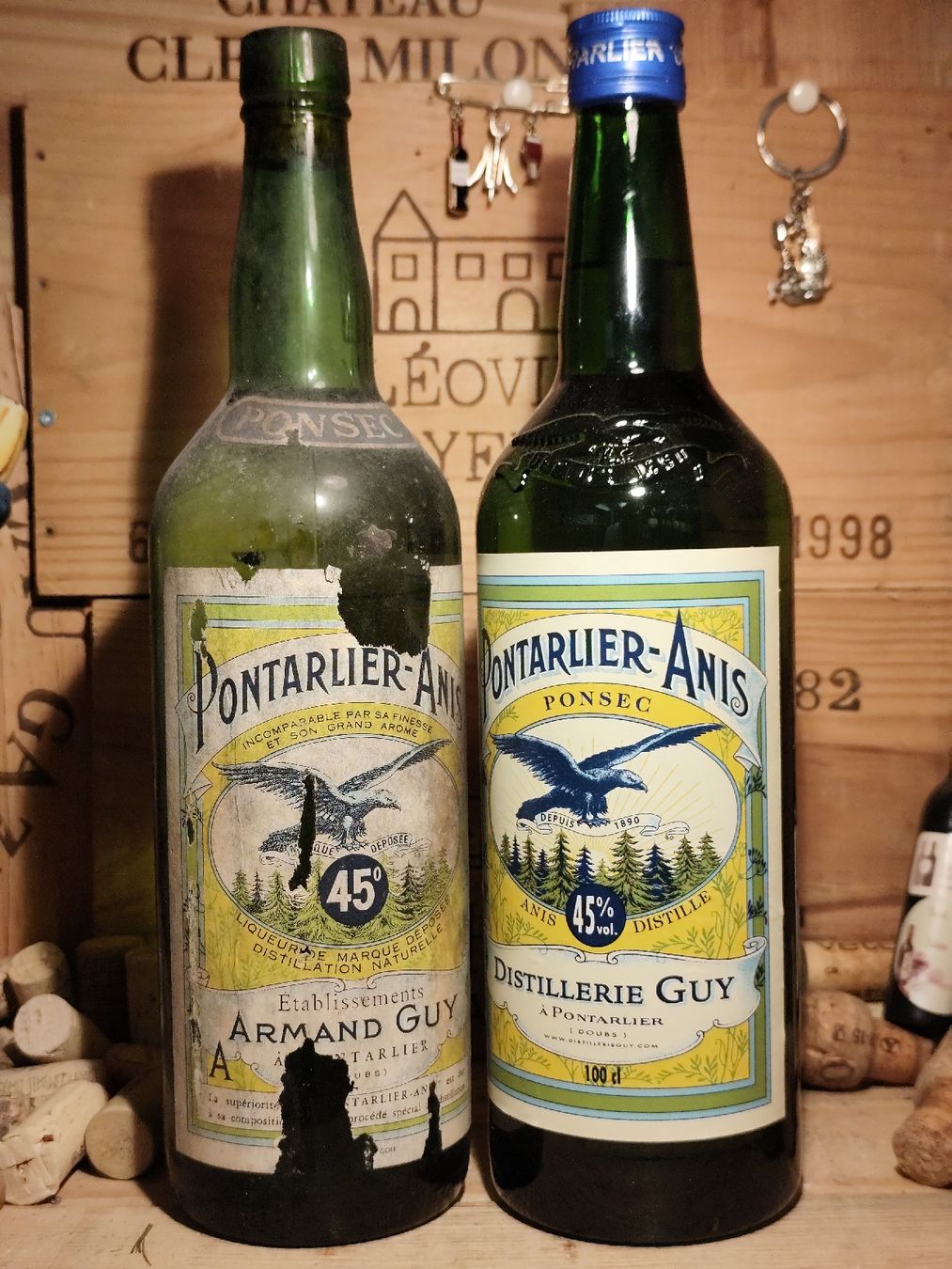 Bevande alcoliche: 2 x 1 Liter Pontarlier-Anis Ponsec 45% – Nuovo (secondo la descrizione) da Büsserach venduto da Vintage-vins