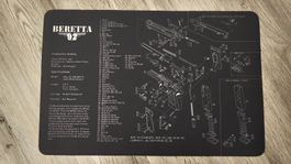 Reinigungsmatte Zerlegematte Pistole Beretta 92, 92FS Putz