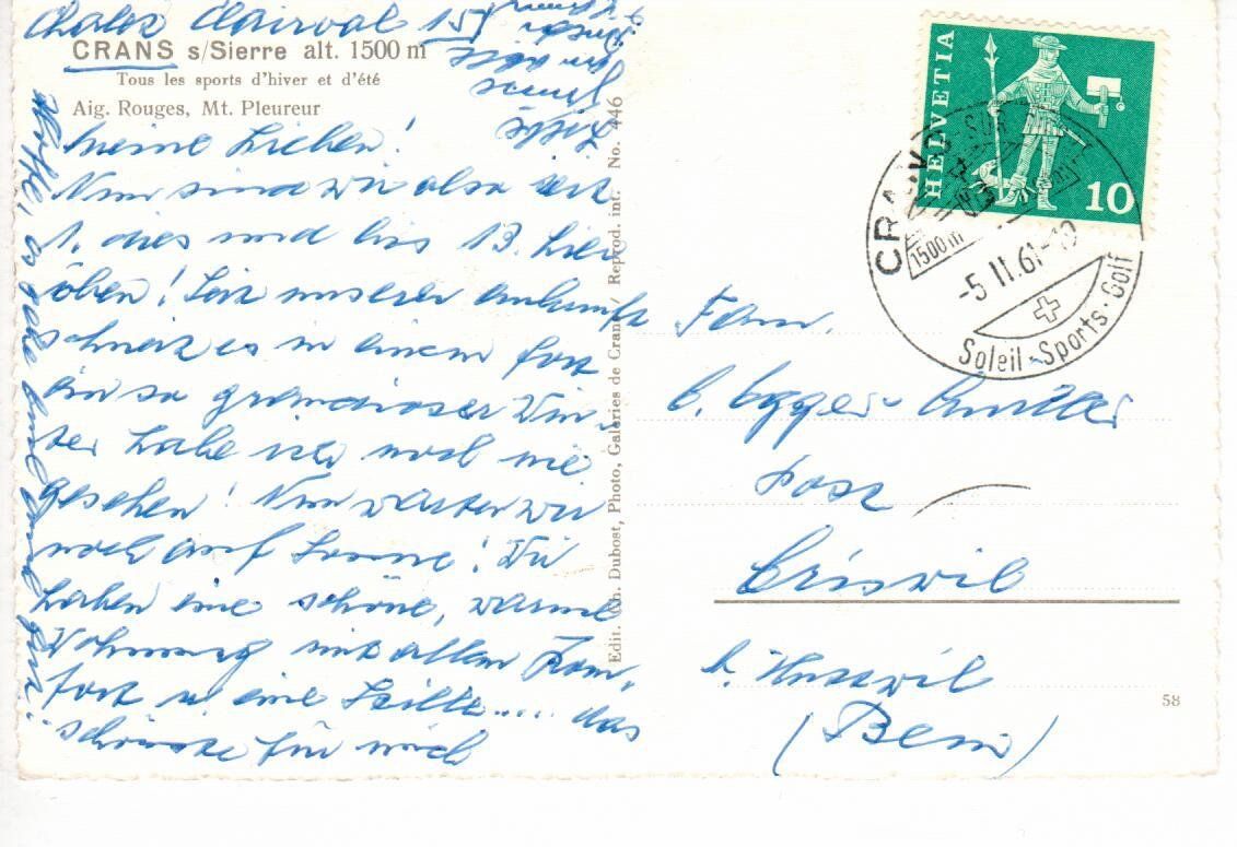 Cartes postales: Winterlandschaft Crans s/Sierre – D'occasion à Wolhusen par Curver9 1