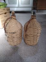2 Stück Antike Korbflasche/Weinflasche ca. 35cm hoch
