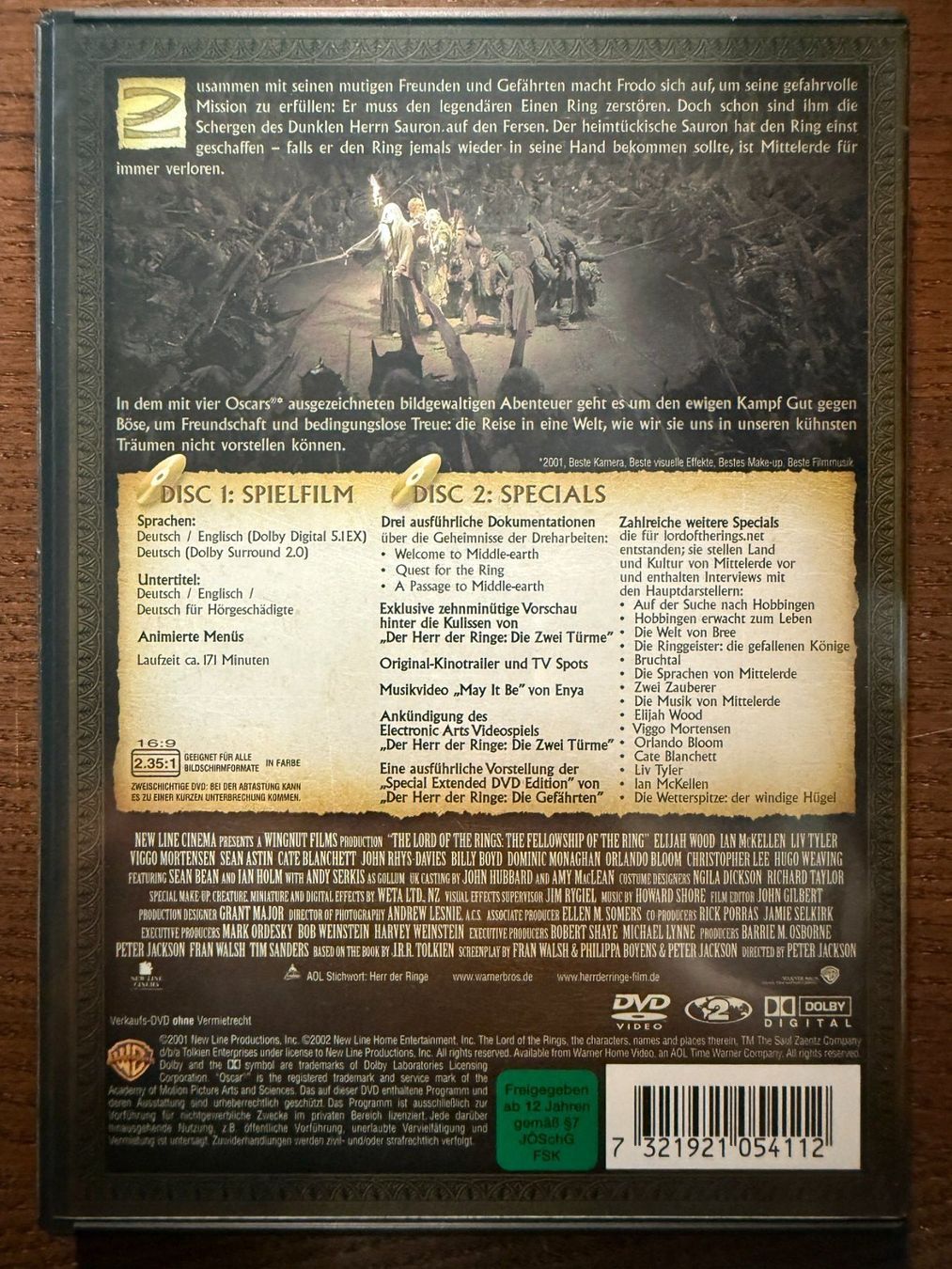Tutti i DVDs: Der Herr der Ringe - Die Gefährten – Usato da Zürich venduto da FilmFreunde 1