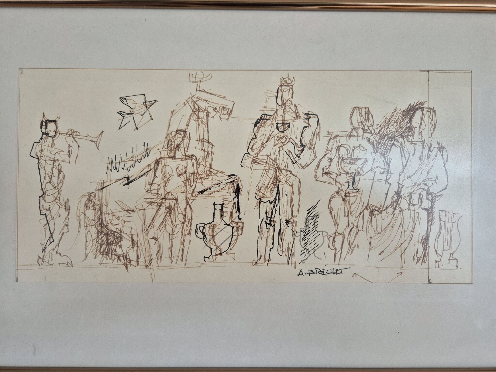 Gemälde: André Bréchet dessin esquisse signée tableau – Gebraucht aus Tramelan von La_mine_d_art 1