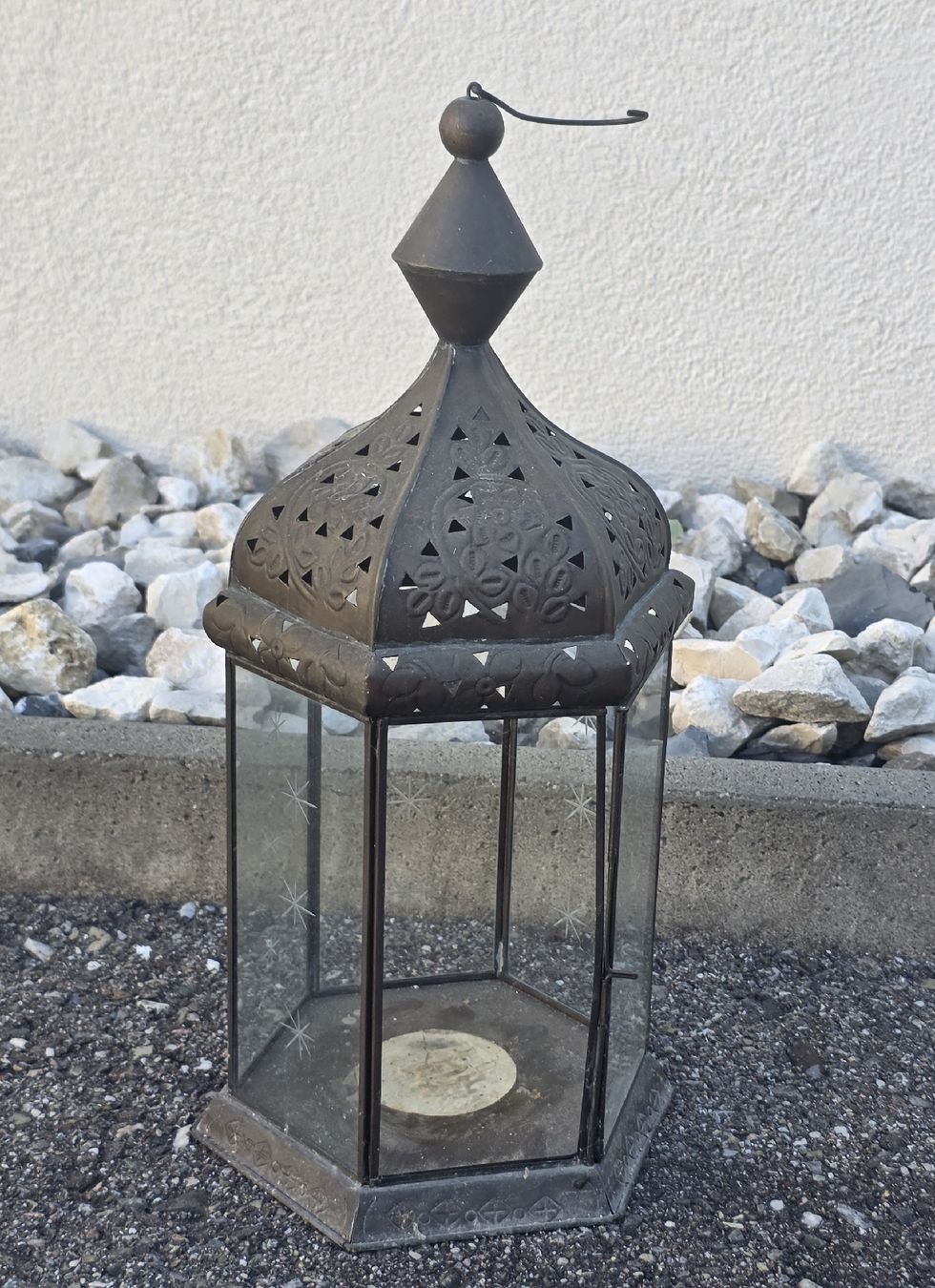 Lanterne: Laterne Metall Glas orientalisch 6-eckig  gebraucht – Usato da Rheinsulz venduto da Gilea