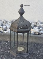 Laterne Metall Glas orientalisch 6-eckig  gebraucht