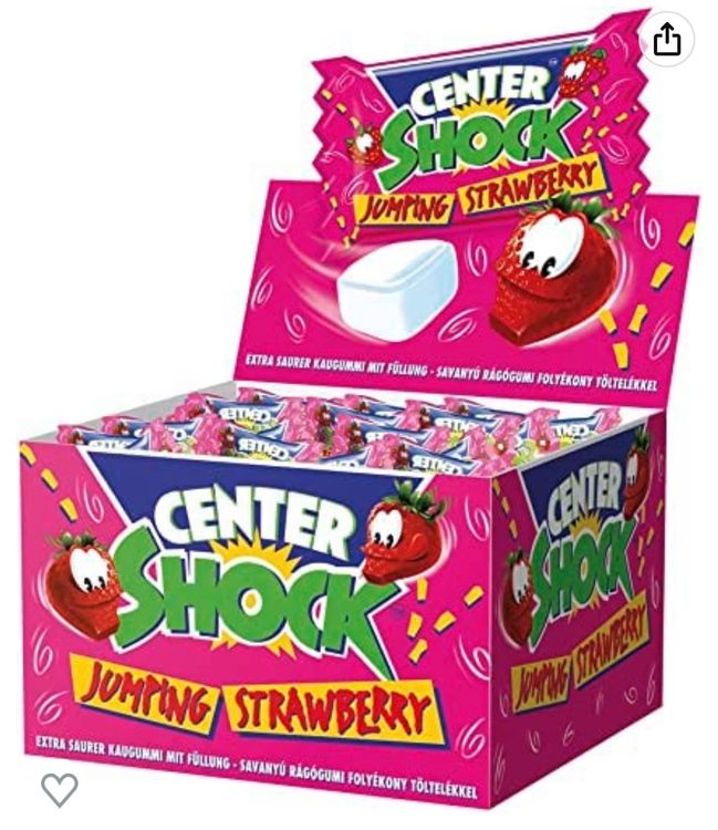 100 Stück Center Shock Kaugummi Jumping Strawberry (Neu und ...