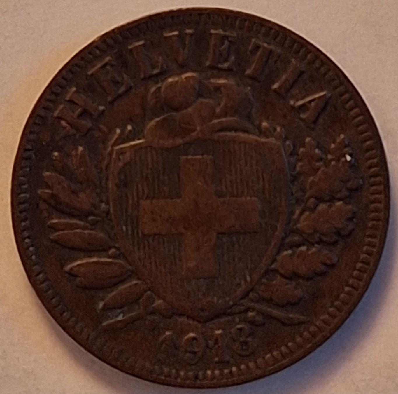 Alle Münzen: 2 Rappen 1918 Cu-Sn; vz – Gebraucht aus Niederweningen von 19bomaso61