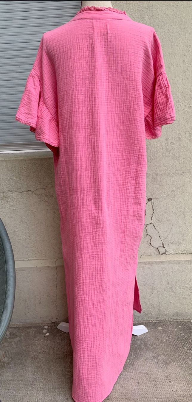 Vestiti: Splendide robe rose SISSEL EDELBO style caftan chic neuf t.S – Nuovo (secondo la descrizione) da Martigny venduto da only__you 4