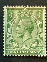 💂 King George V 👑 1921 Halfpenny 🕹️  3 Briefmarken = UK