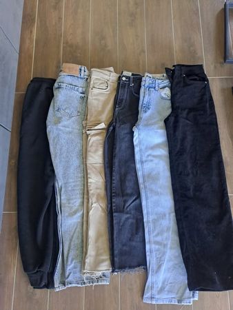 6 Hosen Mädchen / Kleidersack
