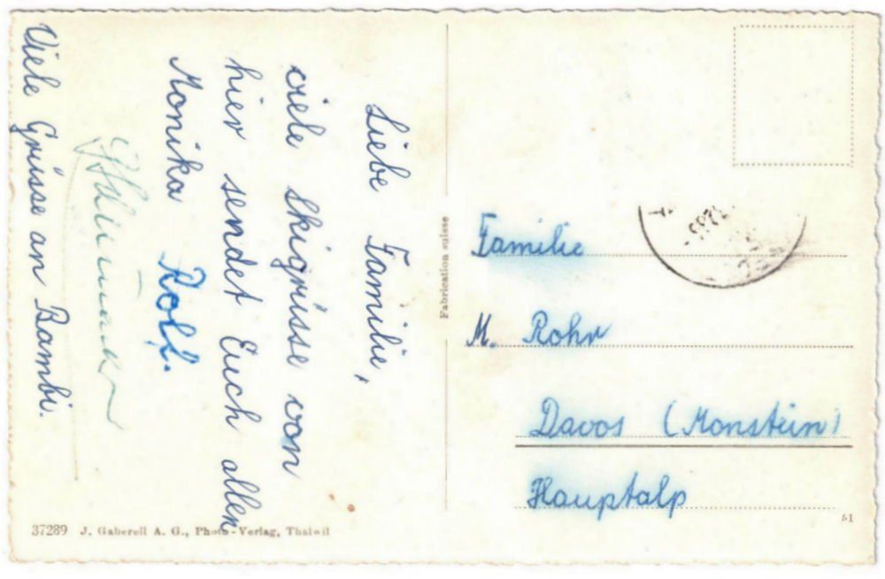 Cartoline postali: Rigi - Skilift Rigi-Rotstock – Usato da Binningen venduto da Mountainrider 1