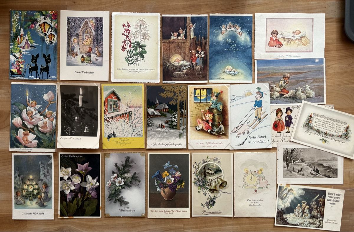 Cartoline postali: AK mit Weihnachts / Neujahr Wünsche – Usato da Rümlang venduto da Kartenpost1