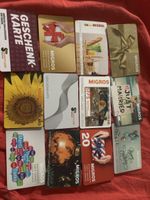 Lot de 12 Cartes cadeau Migros vide pour collection 
