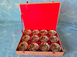 Feine chinesische Porzellan-Schälchen, 12er Set, Top Zustand