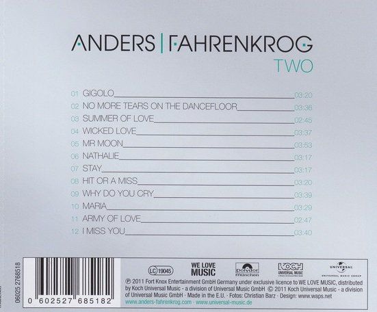 CD: Anders | Fahrenkrog – Two – Usato da Grüningen venduto da azulgris 1