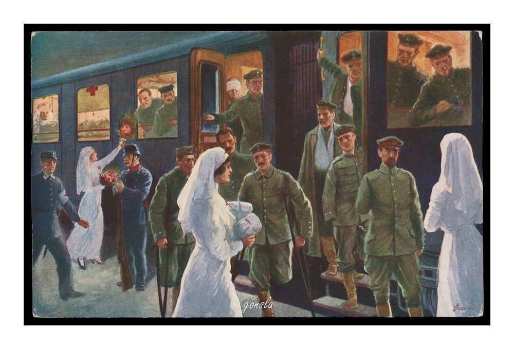 PASSAGE EN SUISSE DES GRANDS BLESSÉS ALLEMANDS 1915 (D #39 occasion) à