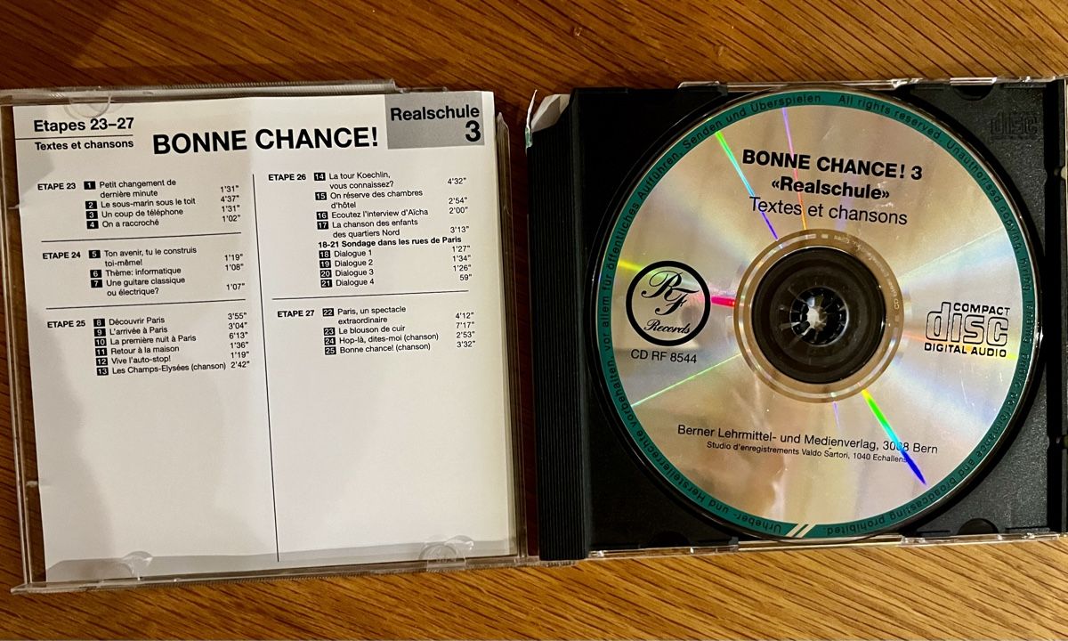 CDs: Bonne Chance CD 3 Textes et Chansons / Realschule – Gebraucht aus Ipsach von  1