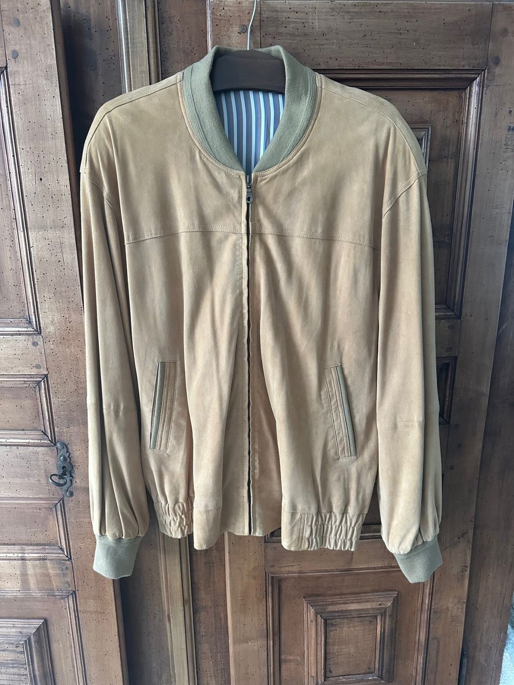 Giacche: Wildleder Bomberjacke, beige, Gr. 52, gebraucht – Usato da Watt venduto da MilaKimba 1