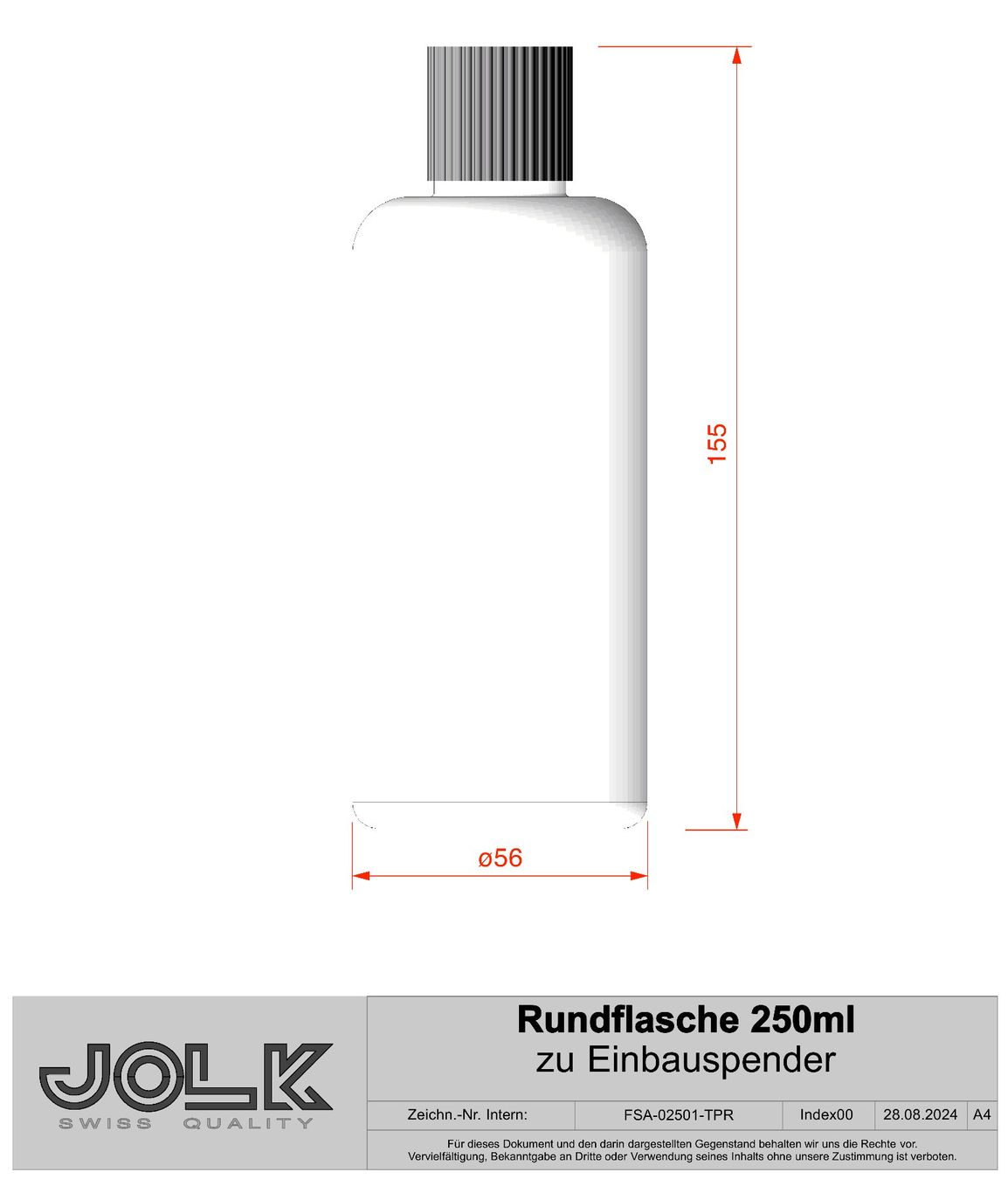 Autres vaisselles & verres: Rundflasche 250ml zu Seifenspender / Dispenser – D'occasion à Schöftland par jolk.ch 2