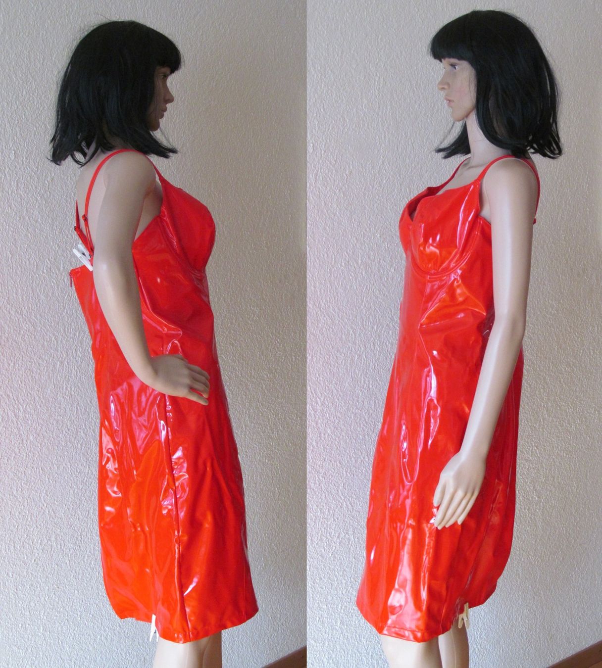 Vestiti: Rotes oversized Midi Lackkleid ca. Gr. 4XL – Usato da Münchenbuchsee venduto da lu-99 2