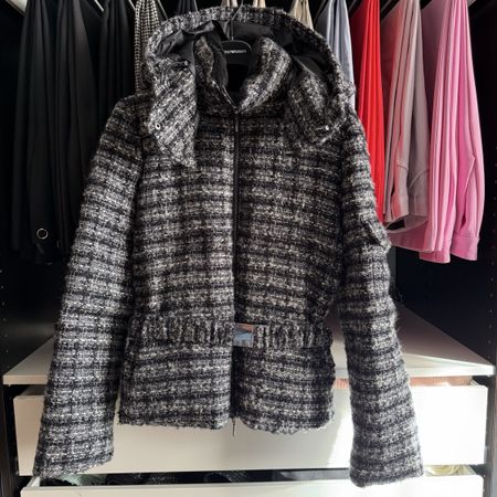 Emporio Armani Winterjacke Tweed Grau