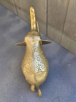 Dekorativer Messing-Elefant  reich graviert / Vintage